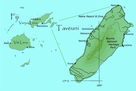 Taveuni, Fiji's third largest island and the garden island of the country, is Taveuni Ocean Sports' home base